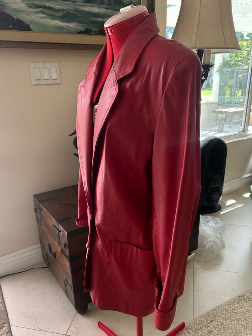 Vintage 80/90s Winlit Wilson Leather Blazer Jacket Women’s Chic Oversized 90s - Picture 8 of 11
